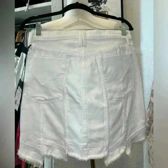 NWT Hudson white weekend step hem denim mini skirt SZ 28 - Picture 6 of 11